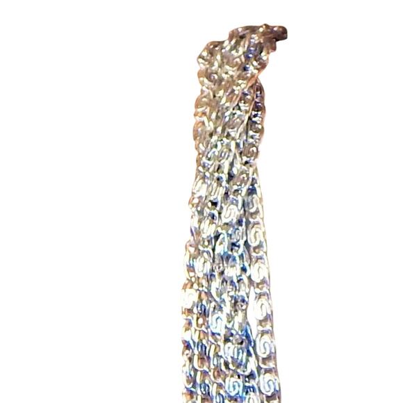 Classic Very Light Weight Metal Multi-Layer Necklace - Picture 4 of 8